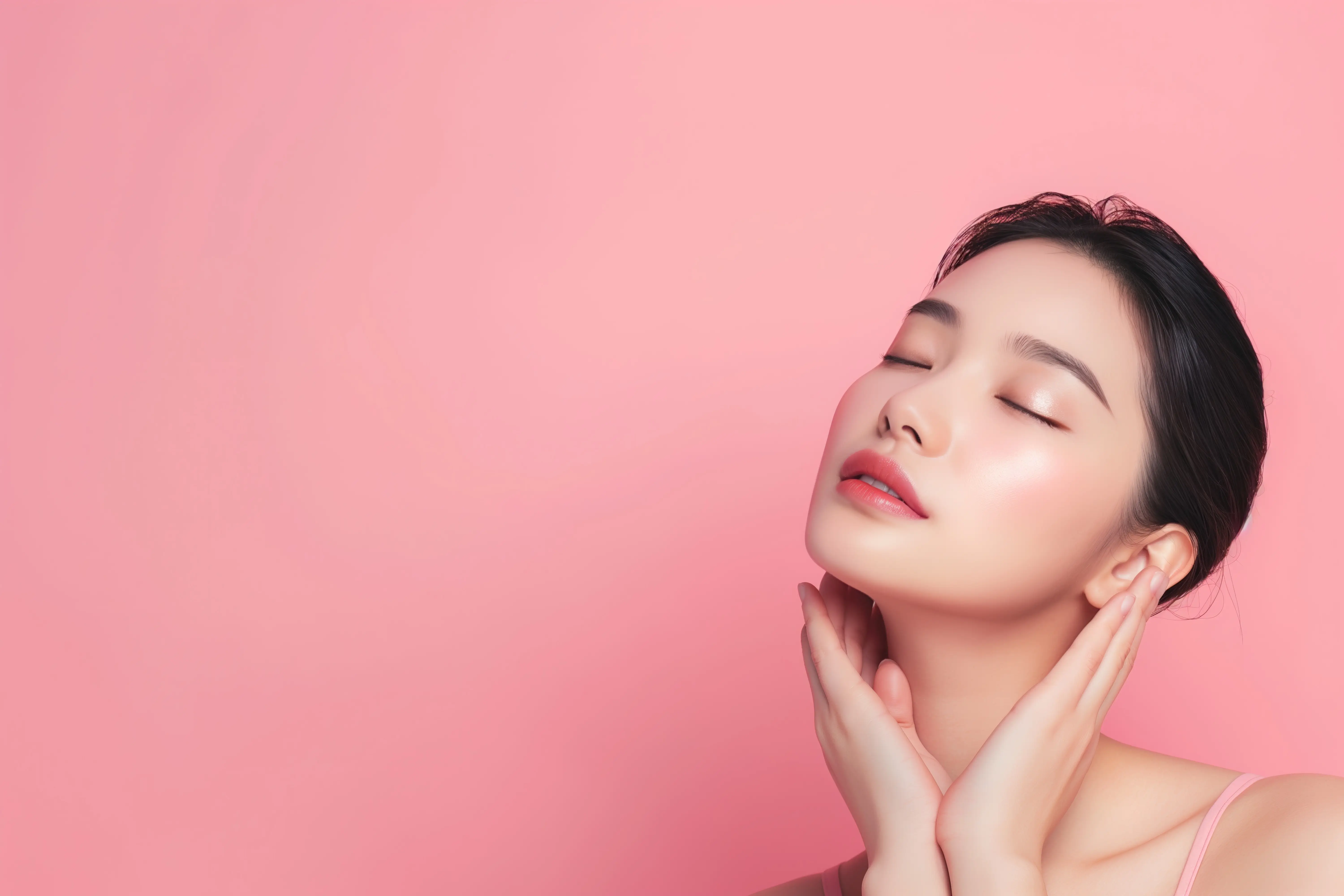 Woman with healthy, glowing skin, representing balanced skincare at Janus Estheti Clinique